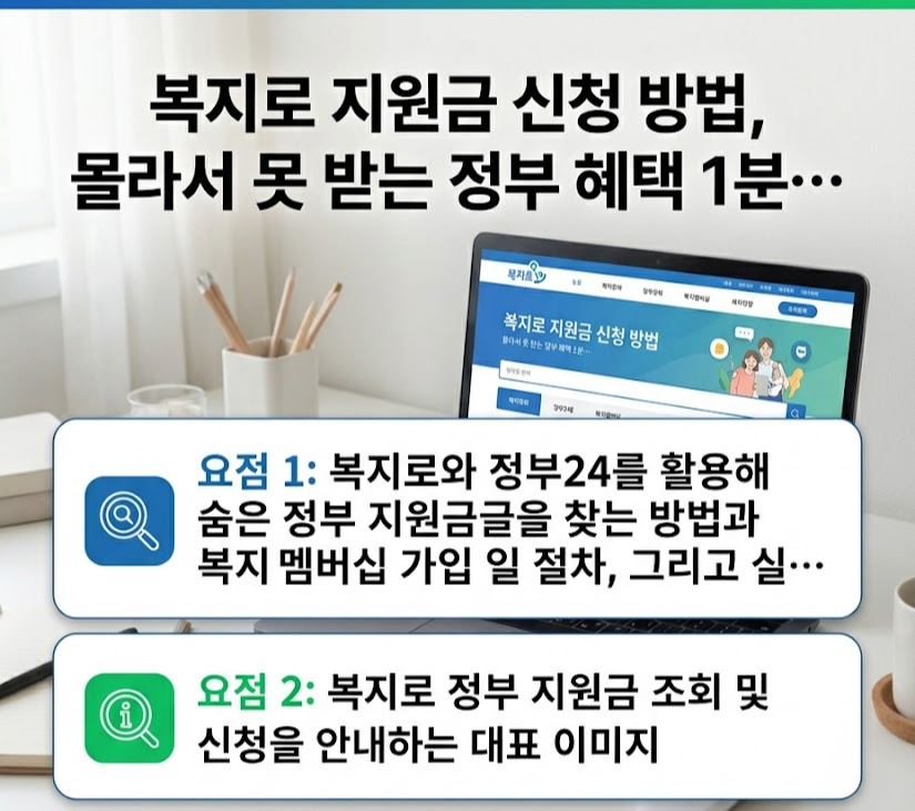 복지로 지원금 신청 방법, 몰라서 못 받는 정부 혜택 1분 만에 찾는 법