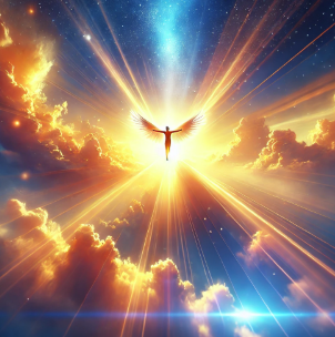 빛으로 가득한 하늘을 나는 꿈