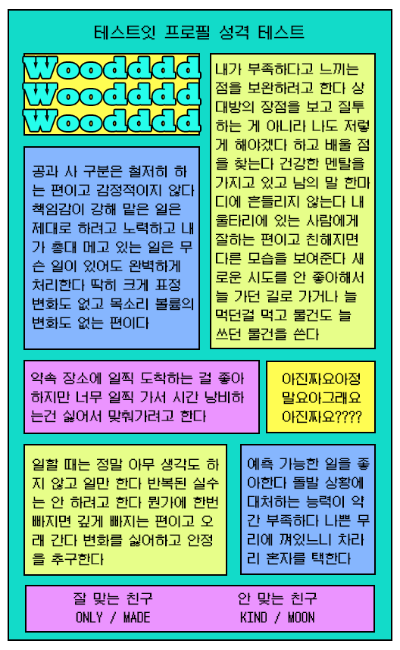 테스트잇 프로필 성격테스트