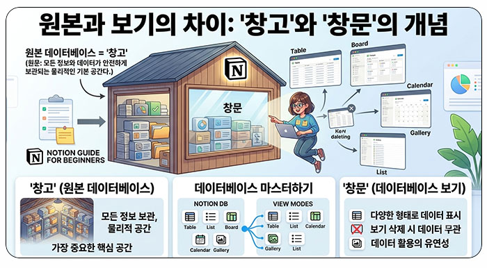 원본과 보기의 차이: '창고'와 '창문'의 개념