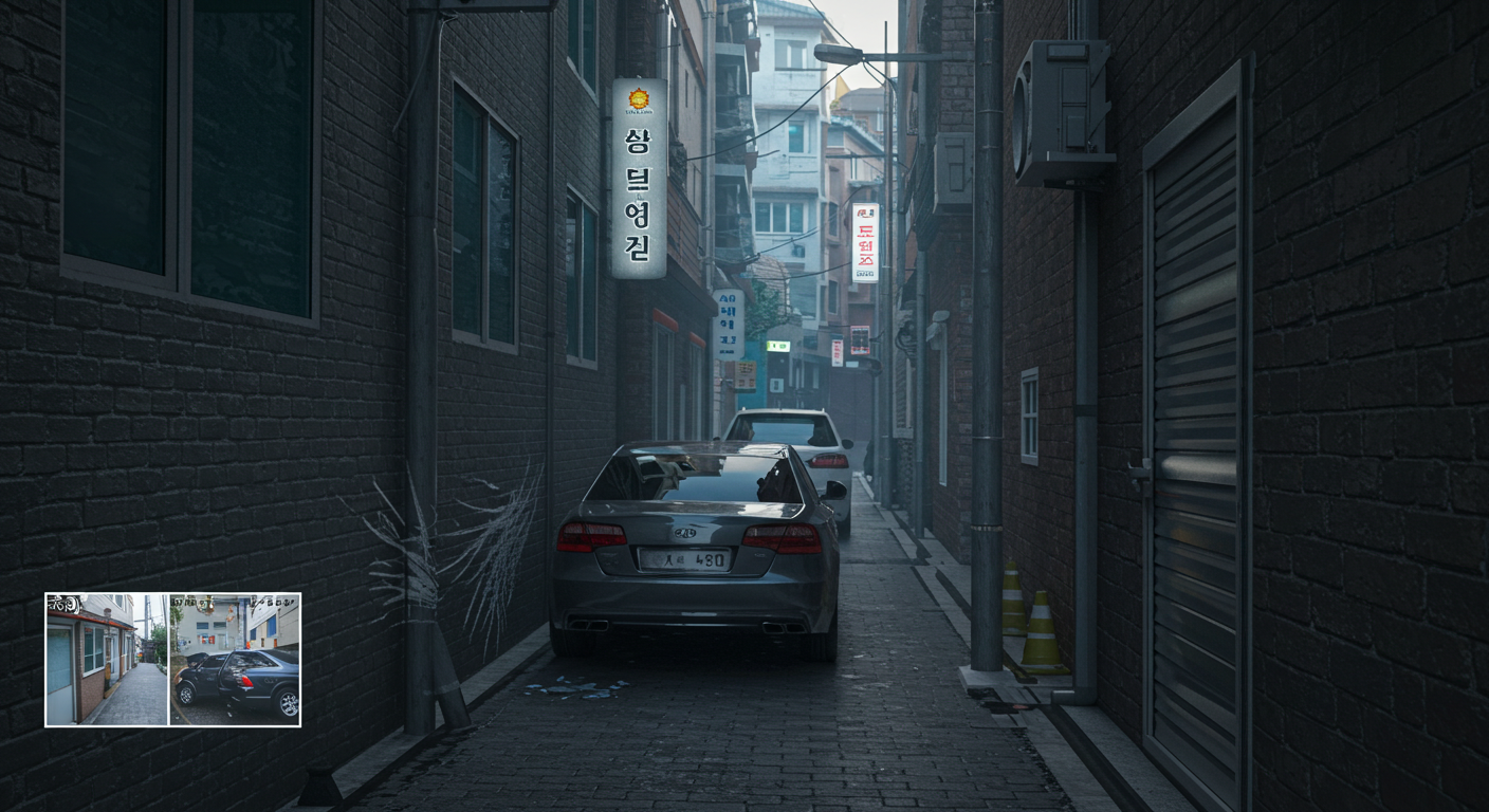 정차사고, 골목길사고, 과실비율