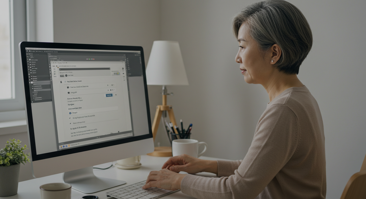 블로그 글에 소제목을 설정하는 장면