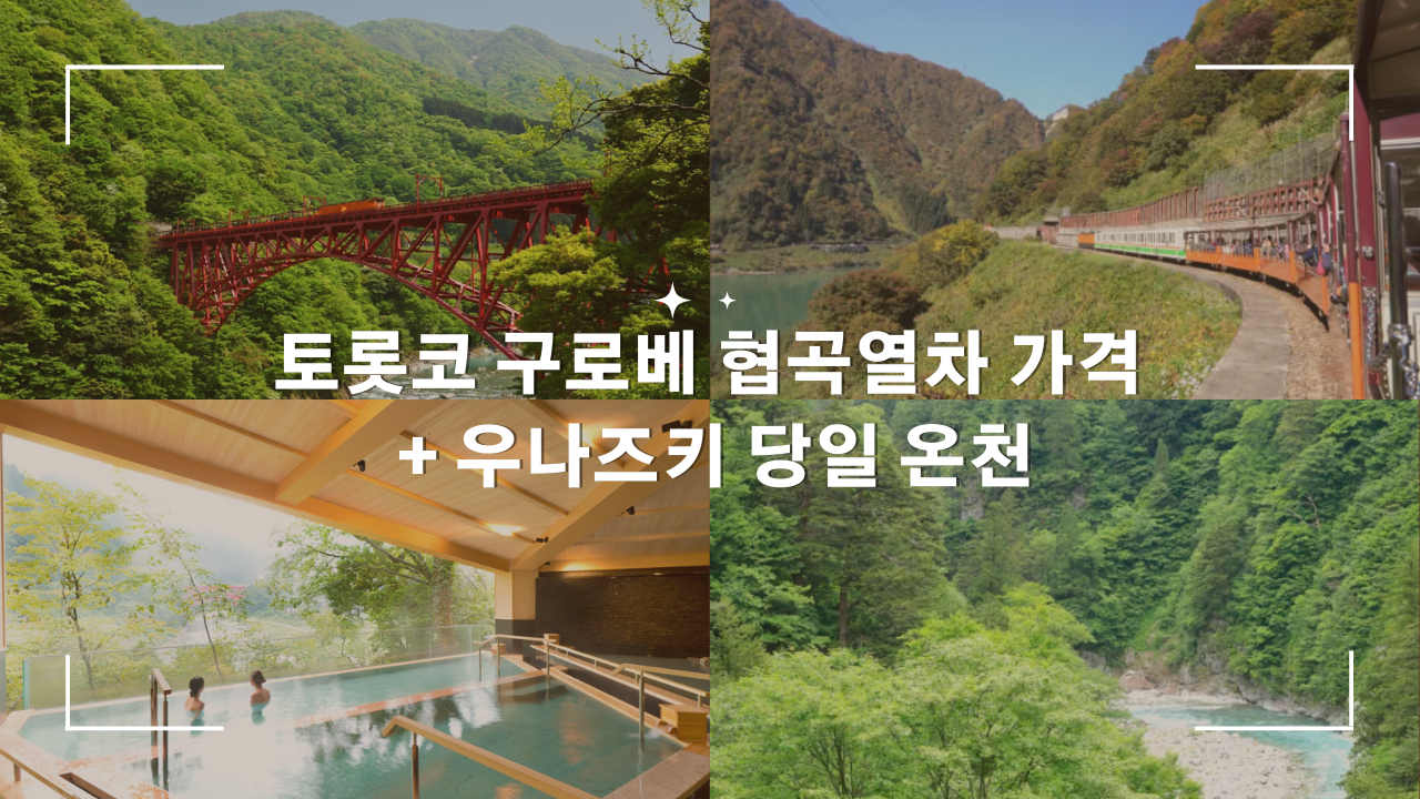 토롯코 구로베 협곡열차 가격 + 우나즈키 당일 온천 이용후기 도야마 자유여행