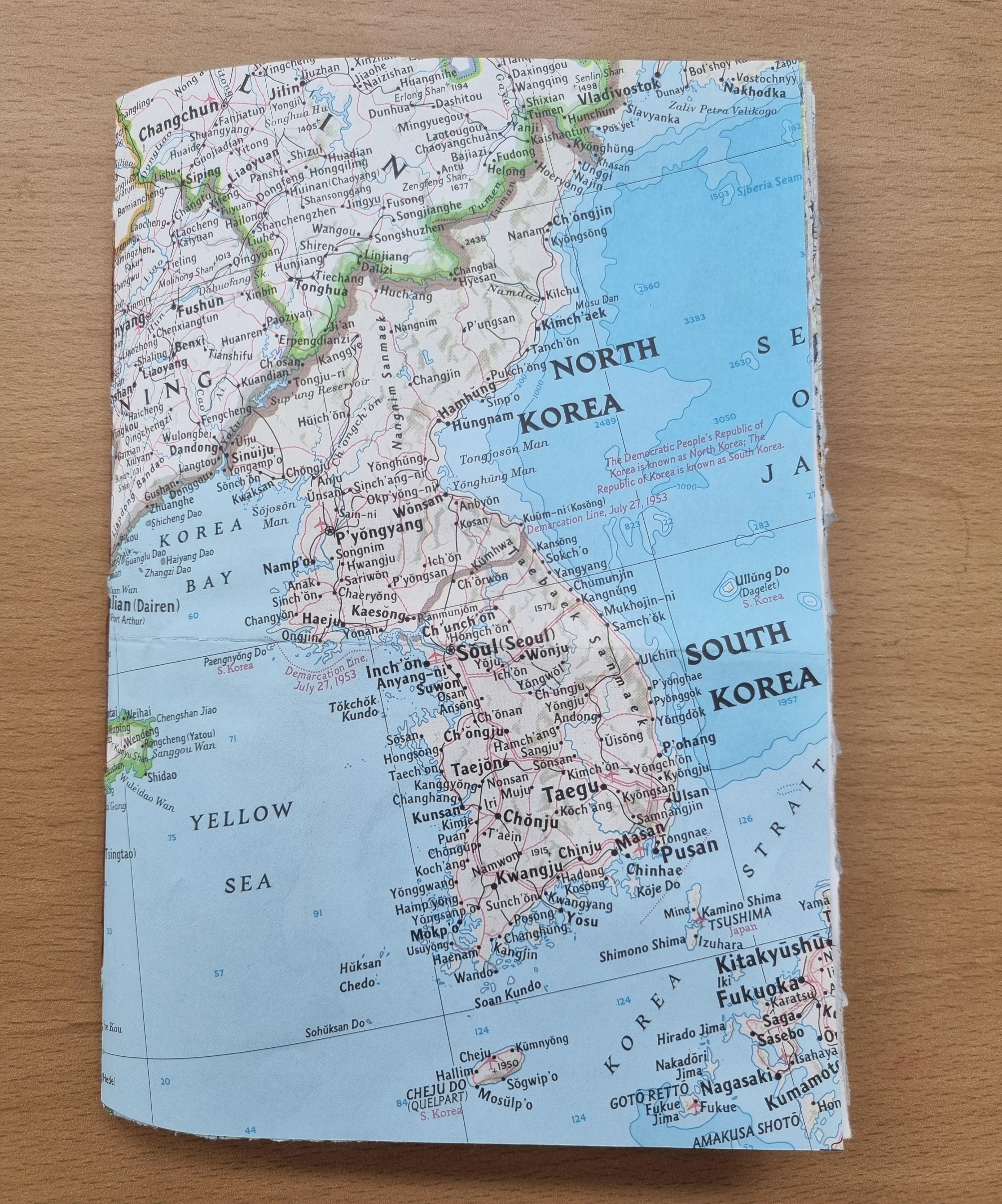 지도로 만든 청키북 모듈 표지.
