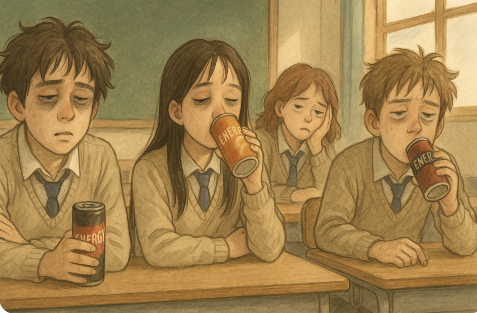 카페인음료에 빠진 청소년들