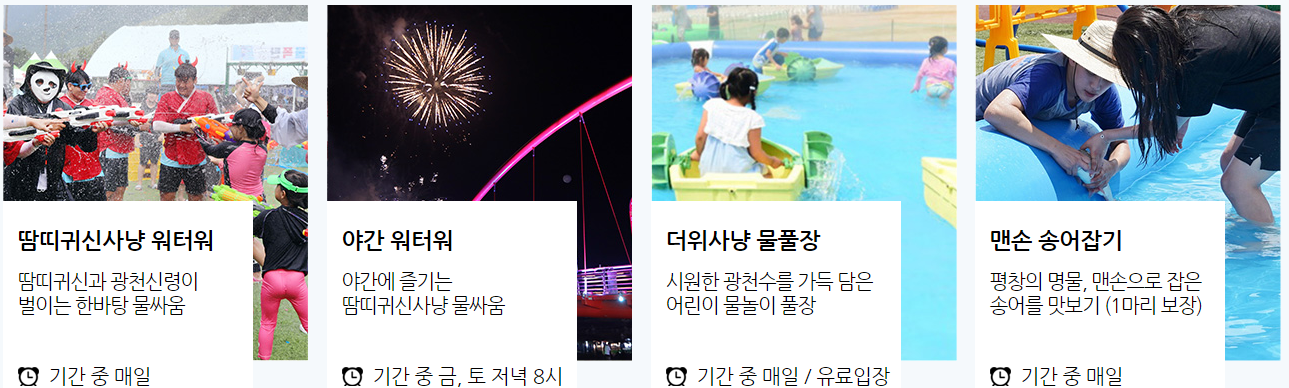 우리나라 여름 축제의 모든 것