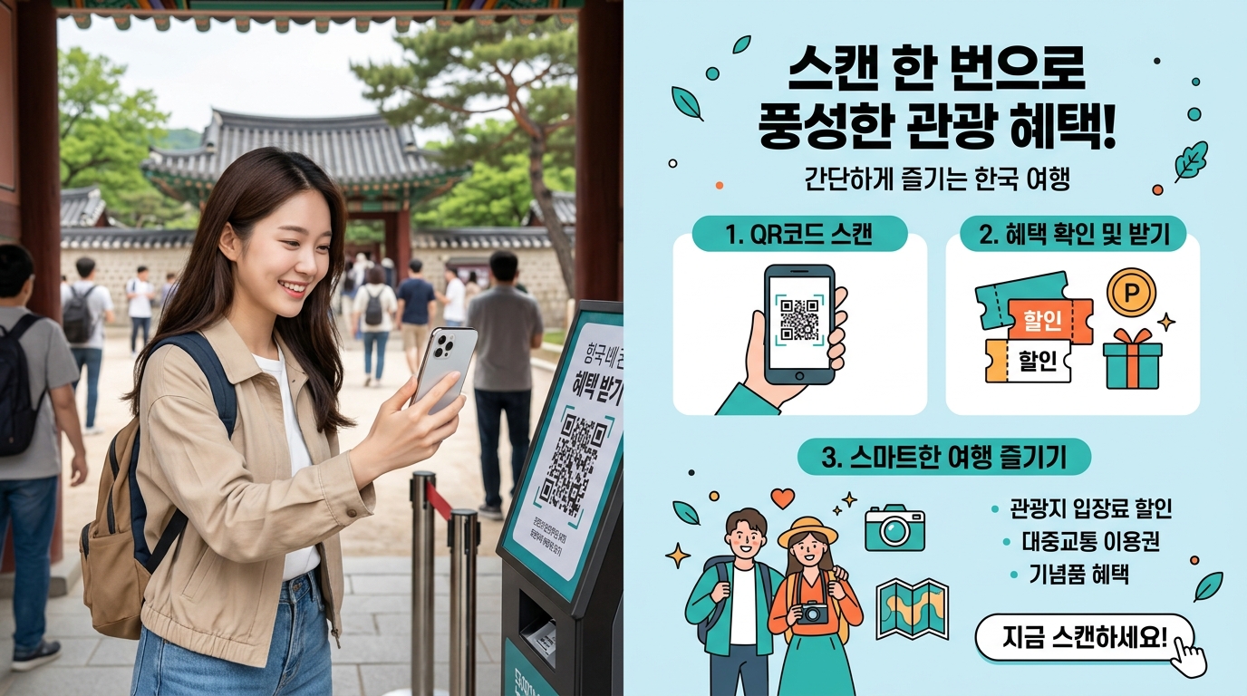 QR코드 하나로 상점 할인과 여행 정보를 스마트하게 챙기는 법을 소개합니다.