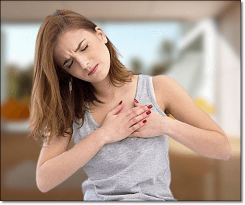 월경정 유방통 여성