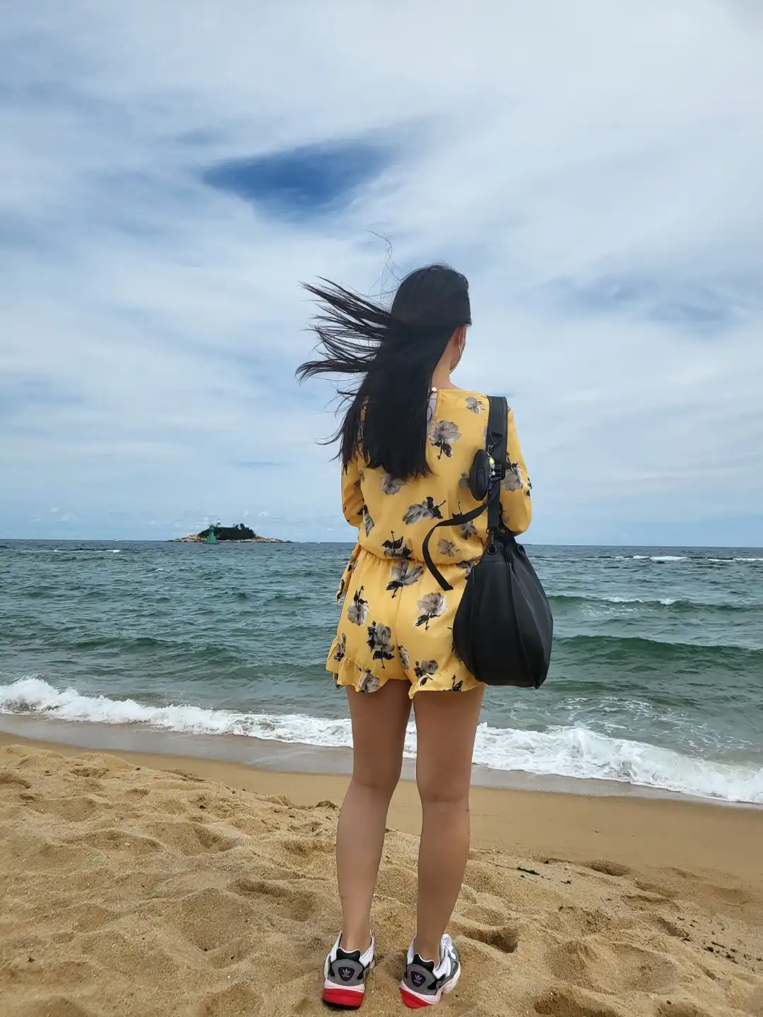 속초해수욕장에서