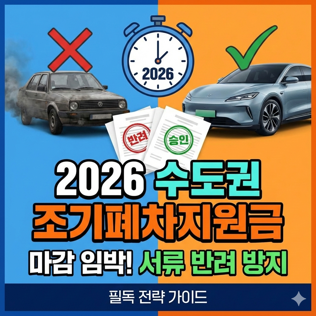 2026 수도권 노후경유차 조기폐차지원금 마감 전 필독! 신청 서류 반려 방지 전략