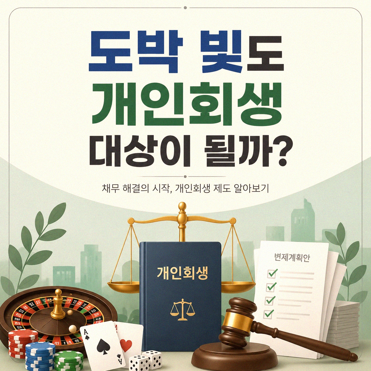 도박 빚 6천만원, 개인회생으로 해결 가능한 걸까요?