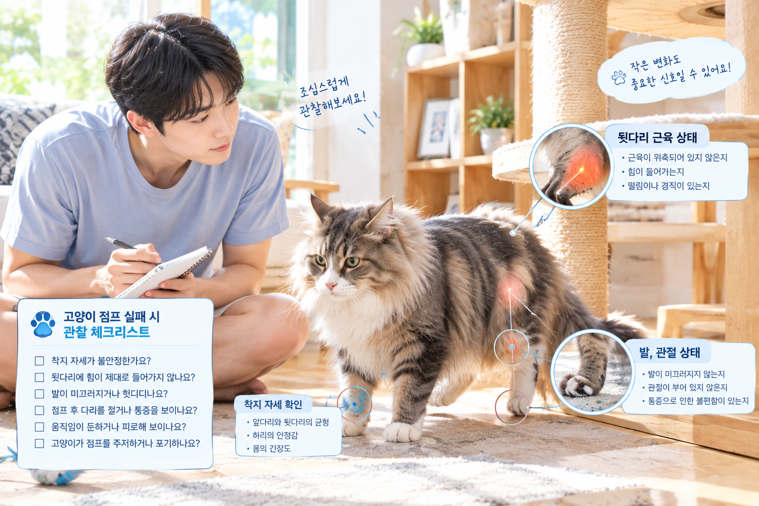 고양이 점프 실패 시 관찰 체크리스트