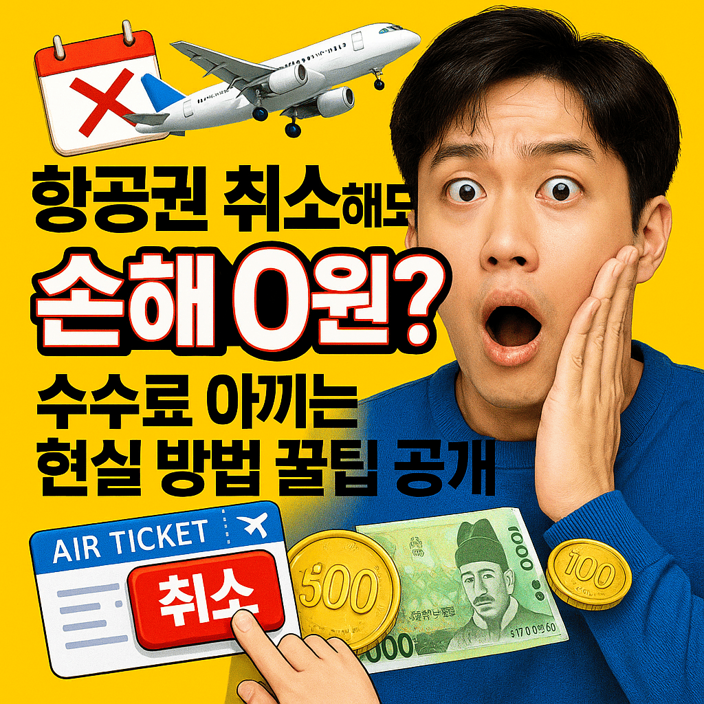 ✈️ 항공권 취소해도 손해 0원! 수수료 아끼는 현실 방법 꿀팁 공개