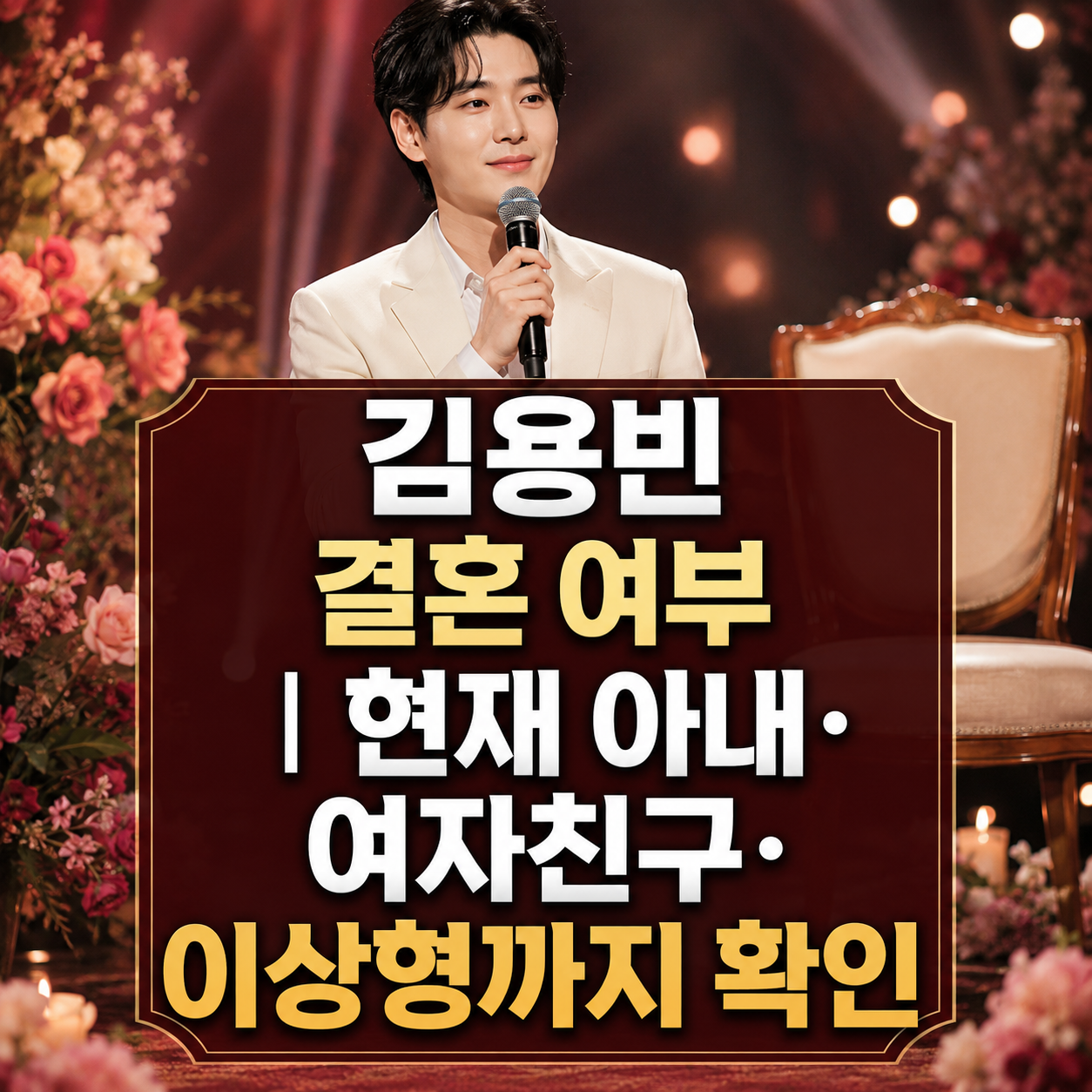 김용빈 결혼 여부｜현재 아내&middot;여자친구&middot;이상형까지 확인