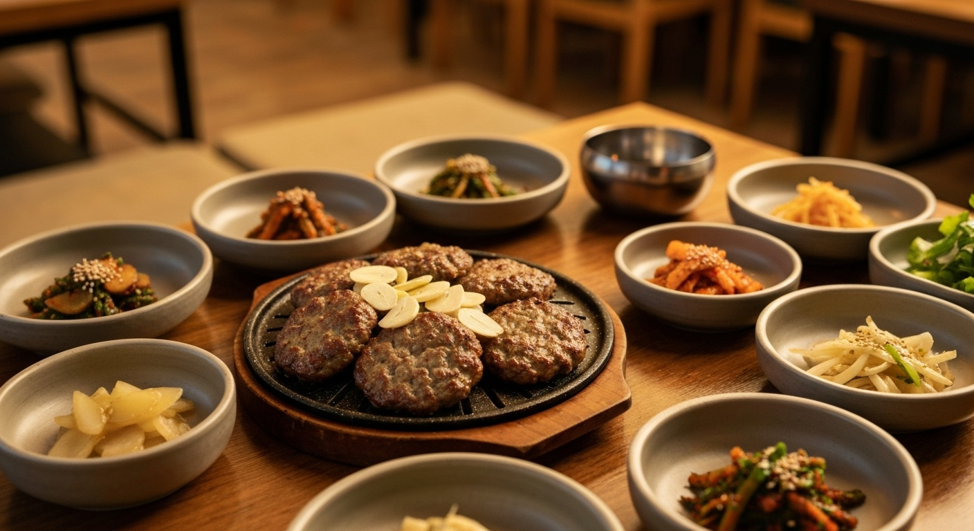 단양 마늘떡갈비 정식 상차림