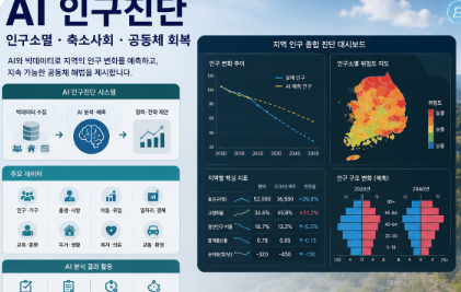 ai가 인구를 분석하여 진단하는 모습