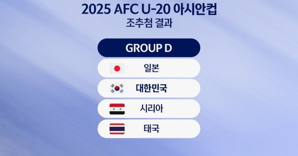 2025 U20 아시안컵 D조 격돌! 한국vs일본 라이벌전 미리보기 🔥