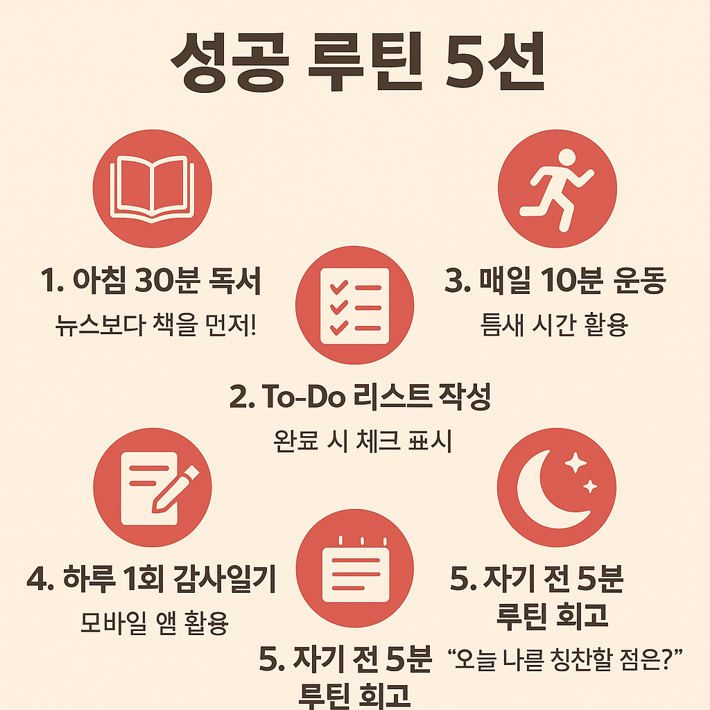 자기개발에 성공한 사람들의 루틴 5선