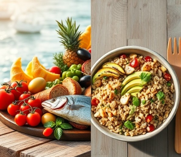 지중해식 vs 하이브리드 식단