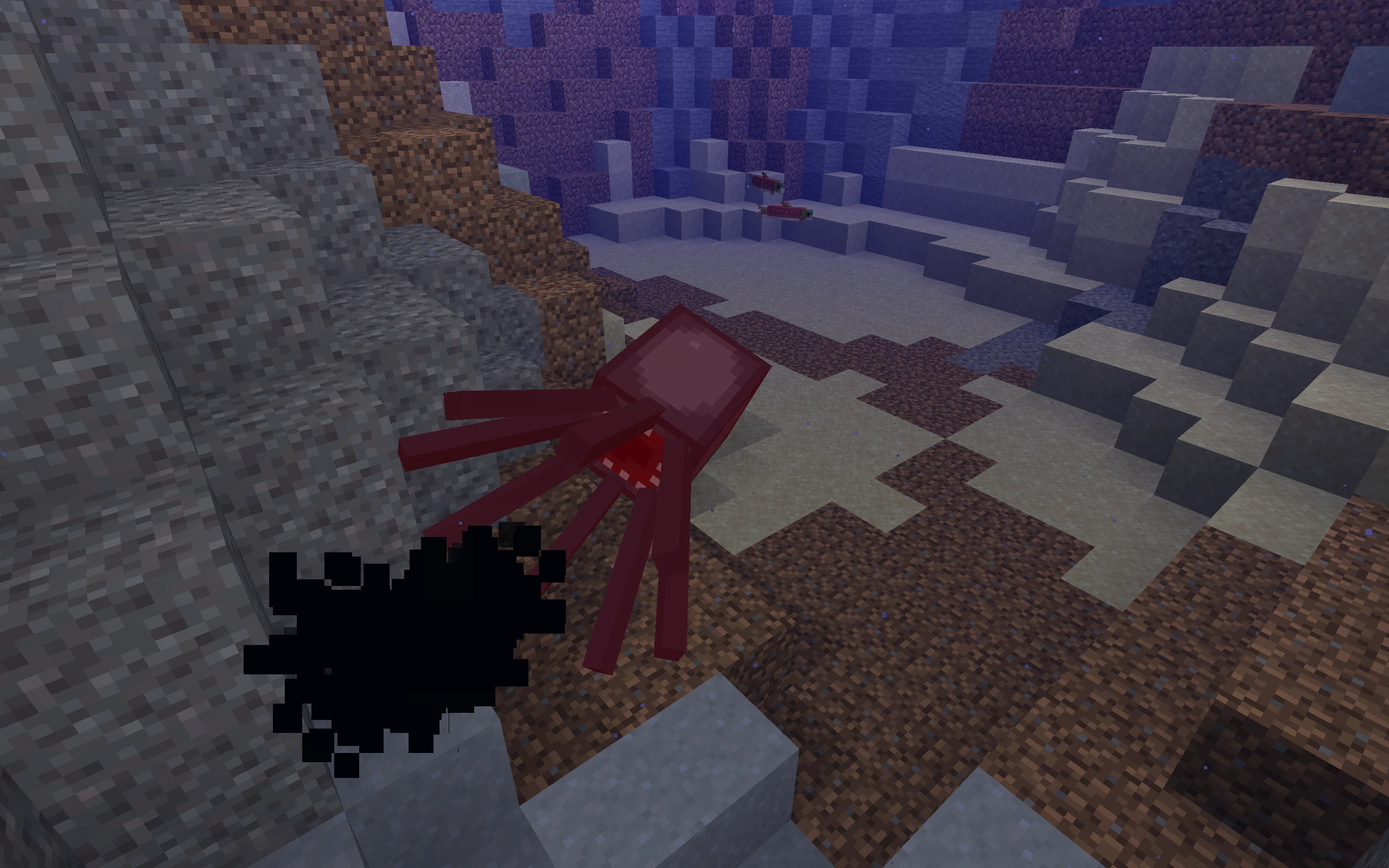 마인크래프트 오징어 스폰 위치와 먹물 활용 방법(+ 발광 오징어, 발광 먹물)