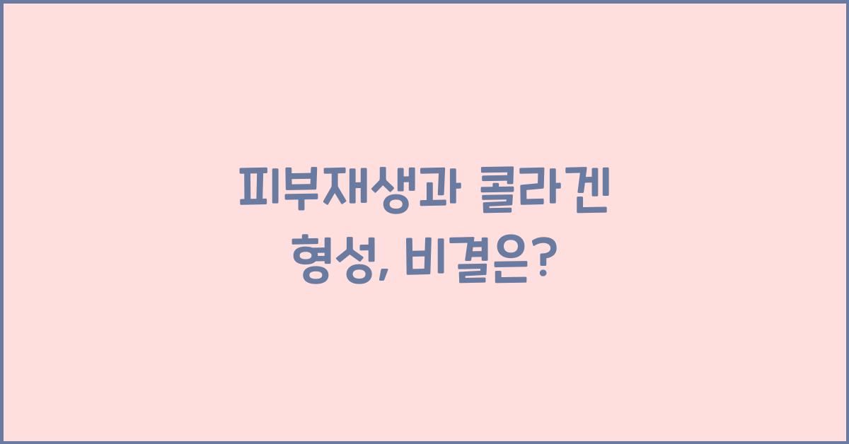 피부재생, 콜라겐 형성