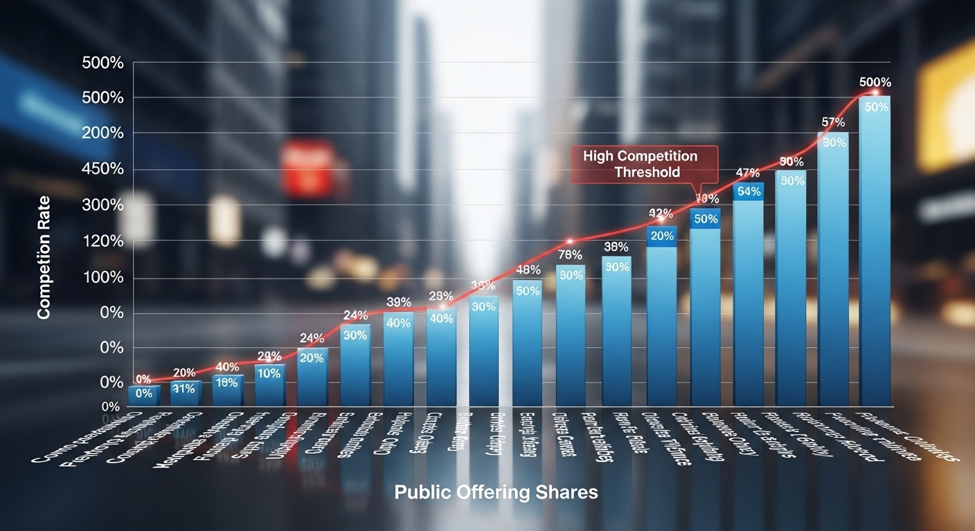 공모주 청약 경쟁률 분석 그래프