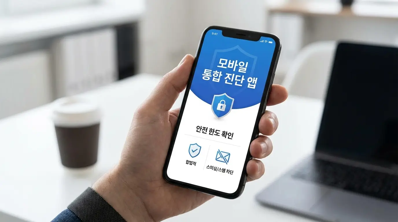 모바일 통합 진단 앱 무직자 안전 합법 한도 확인 및 불법 스미싱 스팸 차단