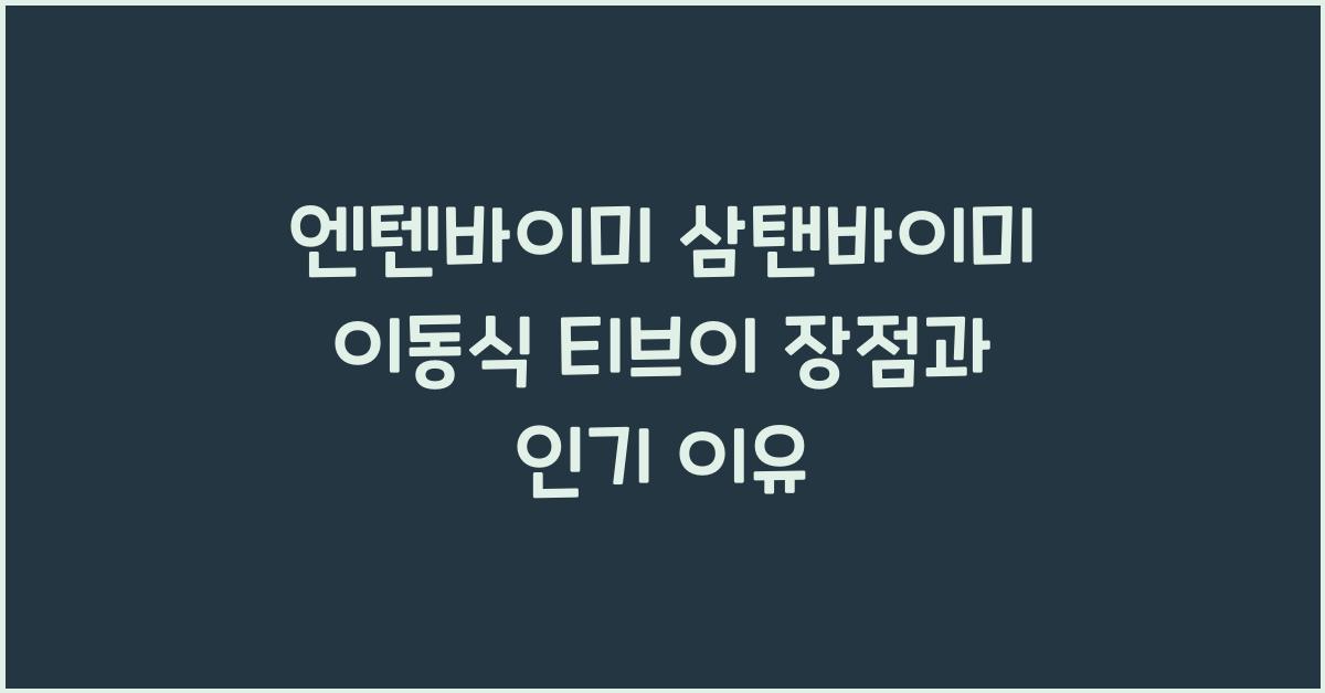 엔텐바이미 삼탠바이미 이동식 티브이