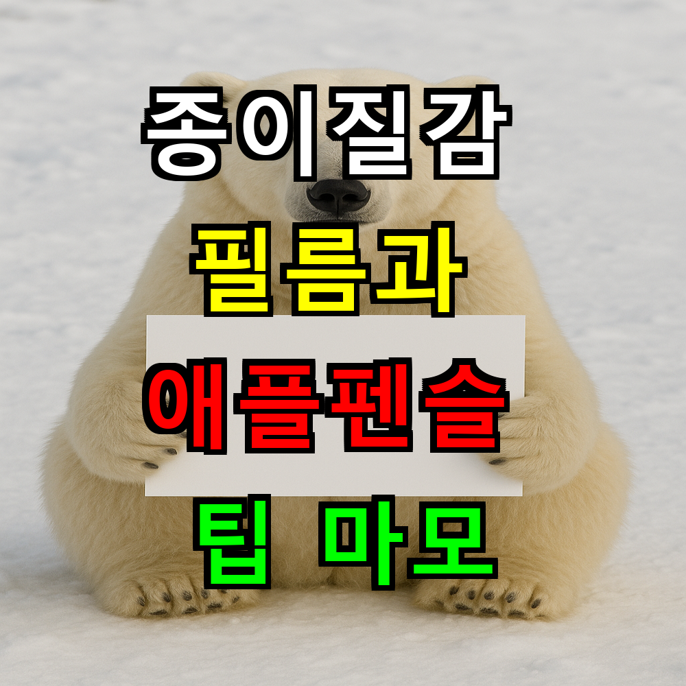 종이질감 필름과 애플펜슬 팁 마모 완벽 가이드