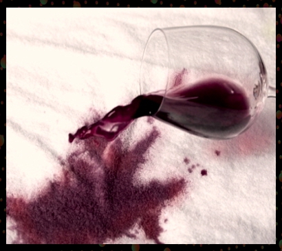 레드와인 얼룩 모습