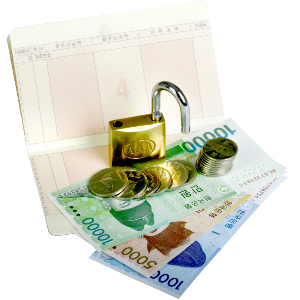 통장과-지폐와-동전
