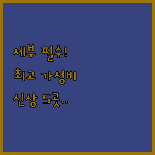 세부 시티 여행자 필독 위치 최고 가..