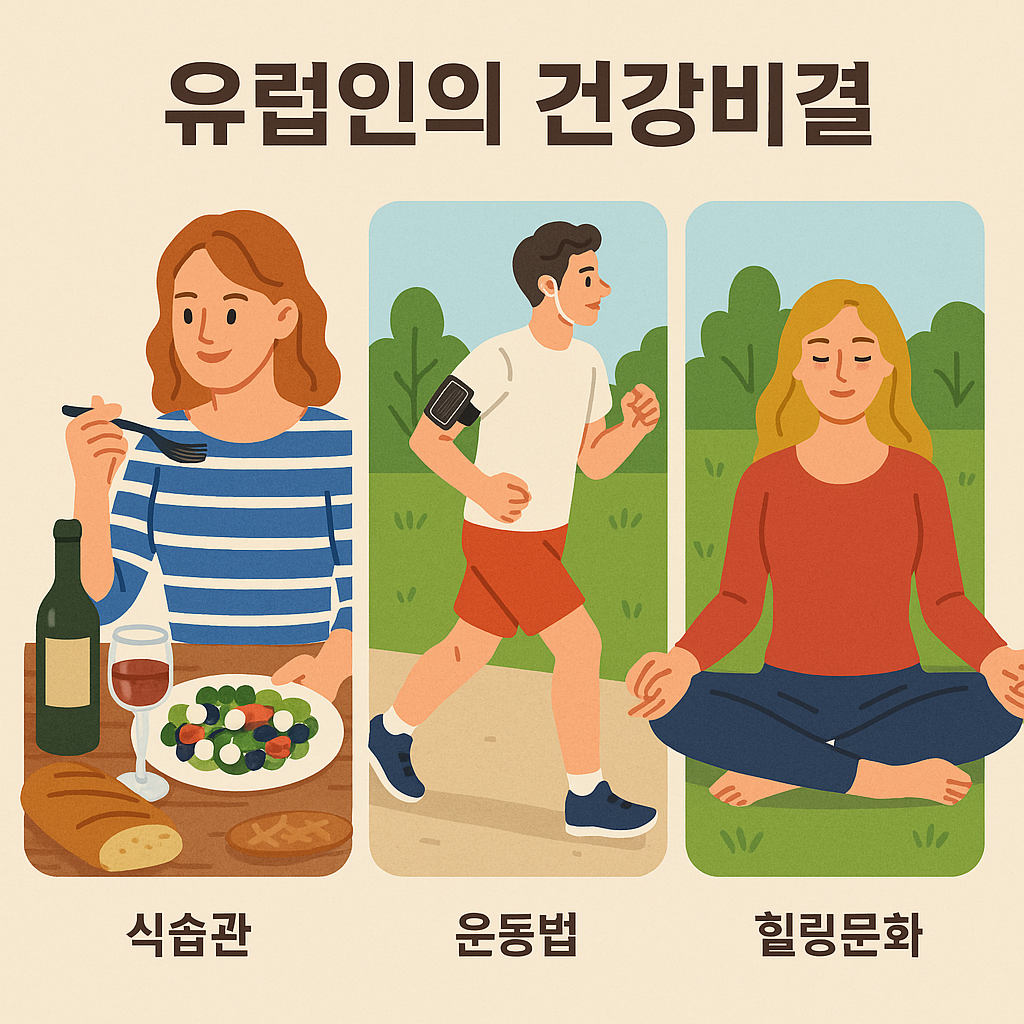 유럽인의 건강비결 (식습관, 운동법, 힐링문화)