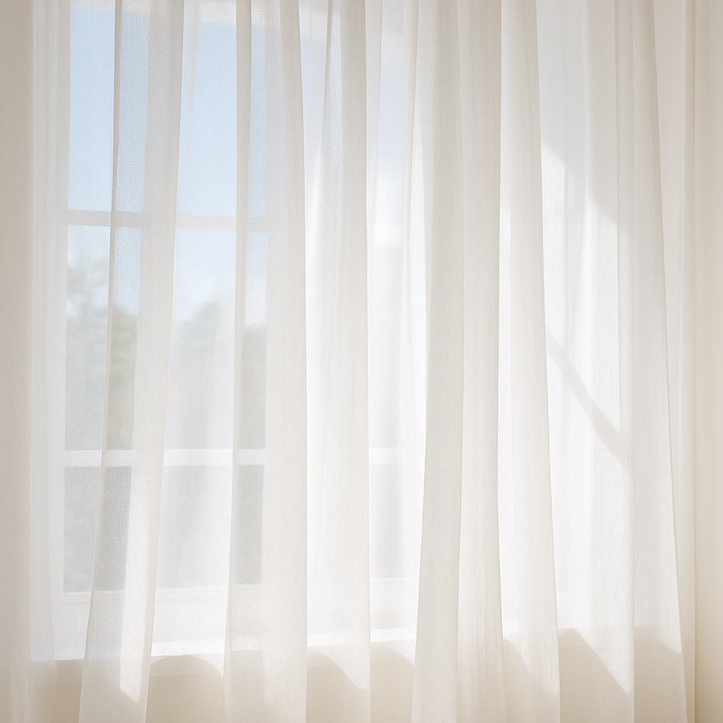 깔끔하게 세탁 된 커튼