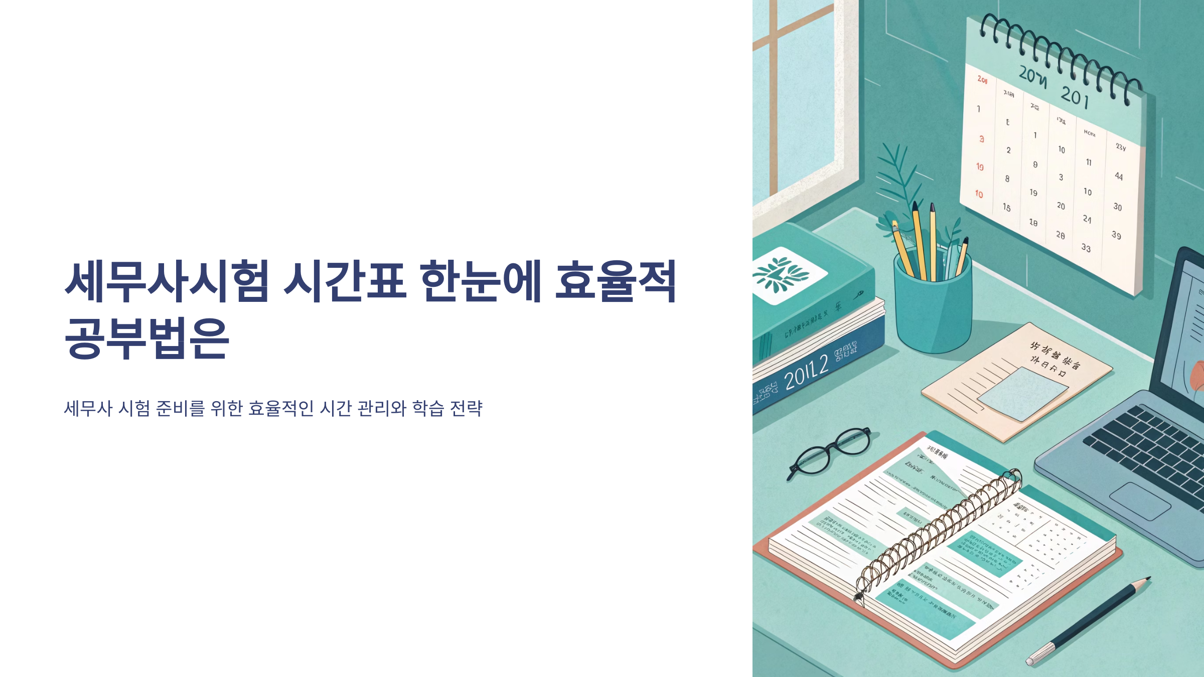 세무사시험 시간표 한눈에 효율적 공부법은