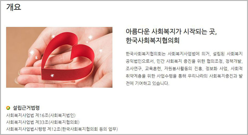 한국사회복지협의회 소개