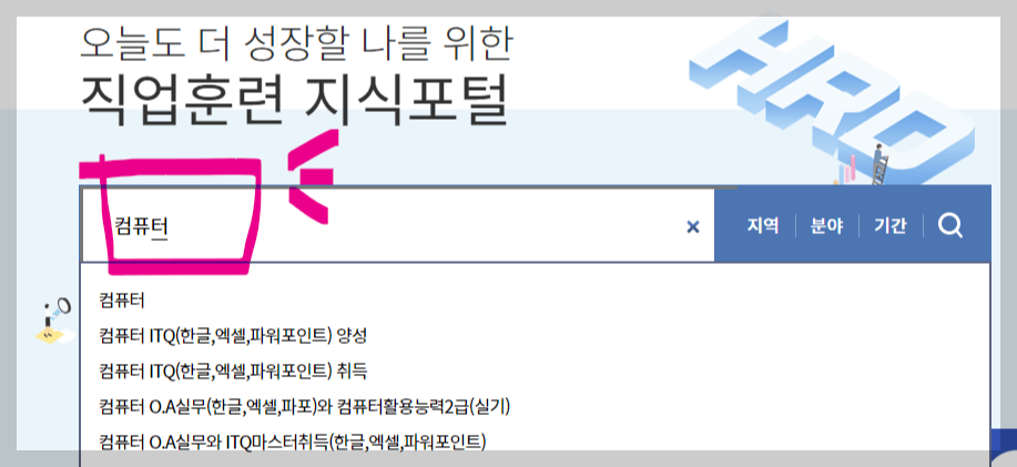 국민내일배움카드 사용처, 인터넷강의, 자비부담