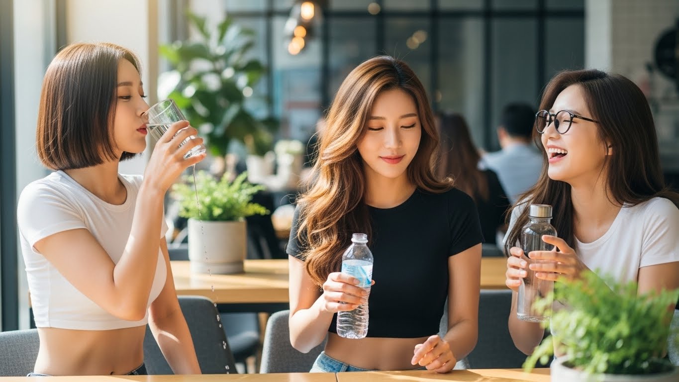 물을 마시는 여자들