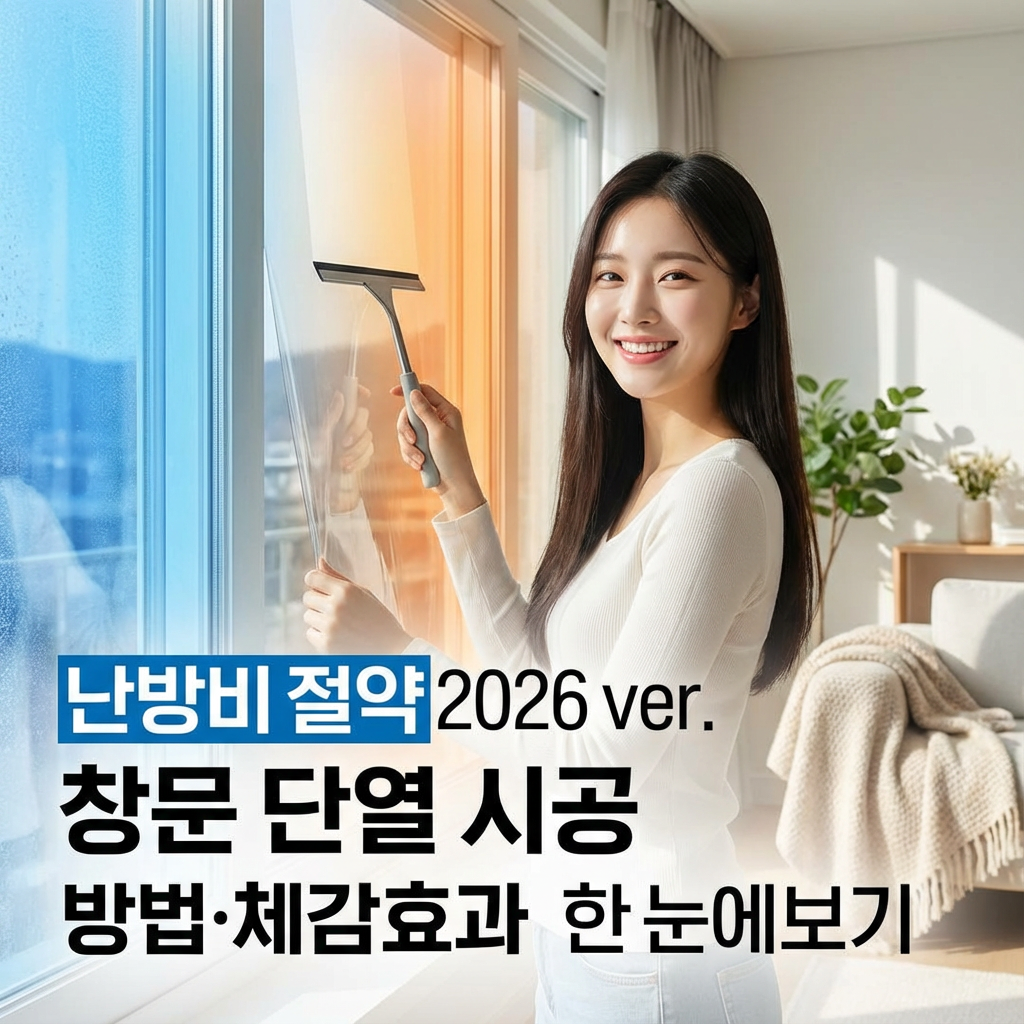 난방비 절약 2026 ver. ｜ 창문 단열 시공 방법&middot;체감 효과 한눈에 보기