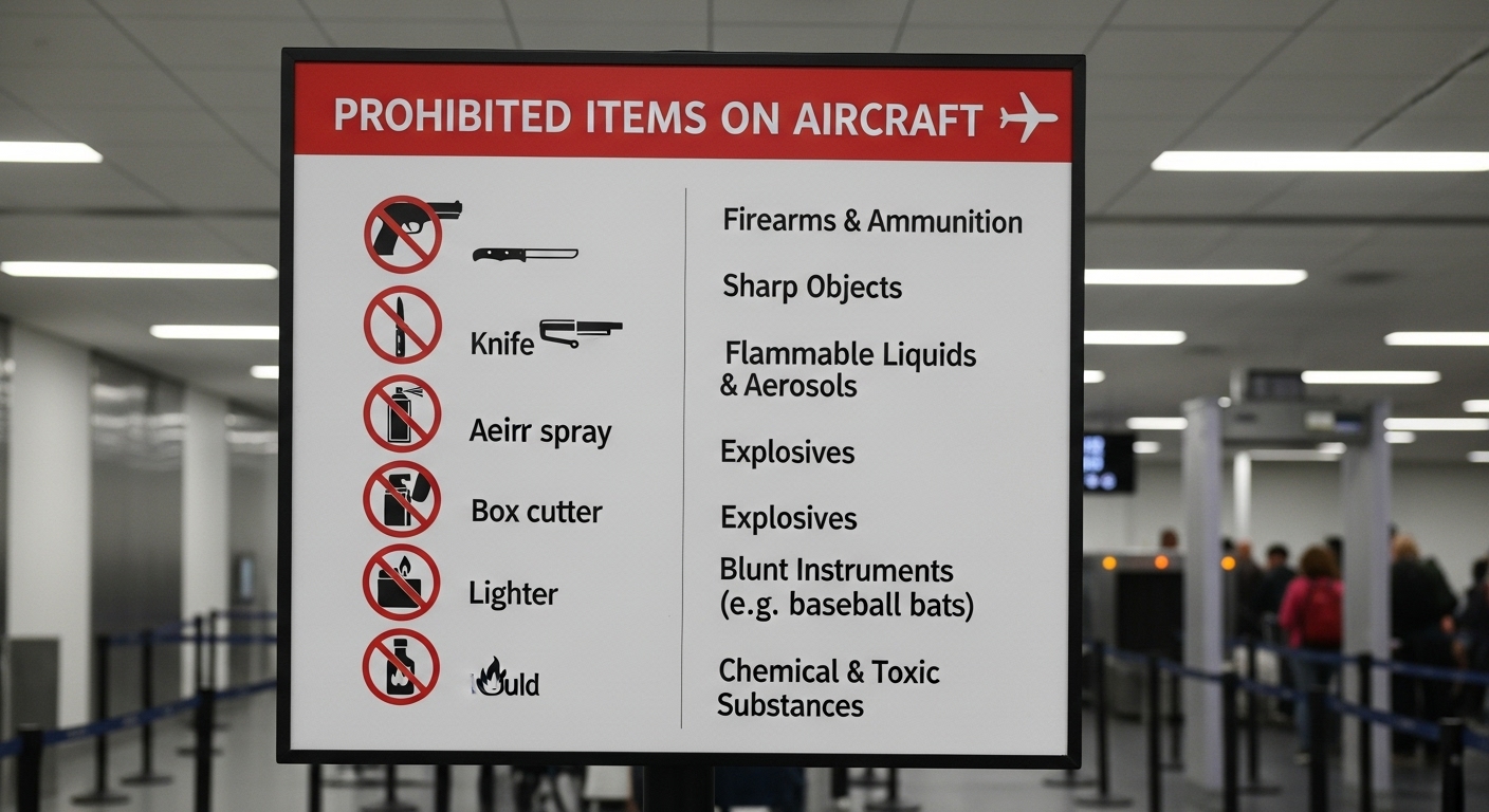 항공기 기내 반입과 위탁수하물 차이점과 금지물품 설명