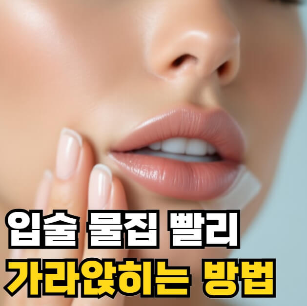 입술 물집 빨리 가라앉히는 방법