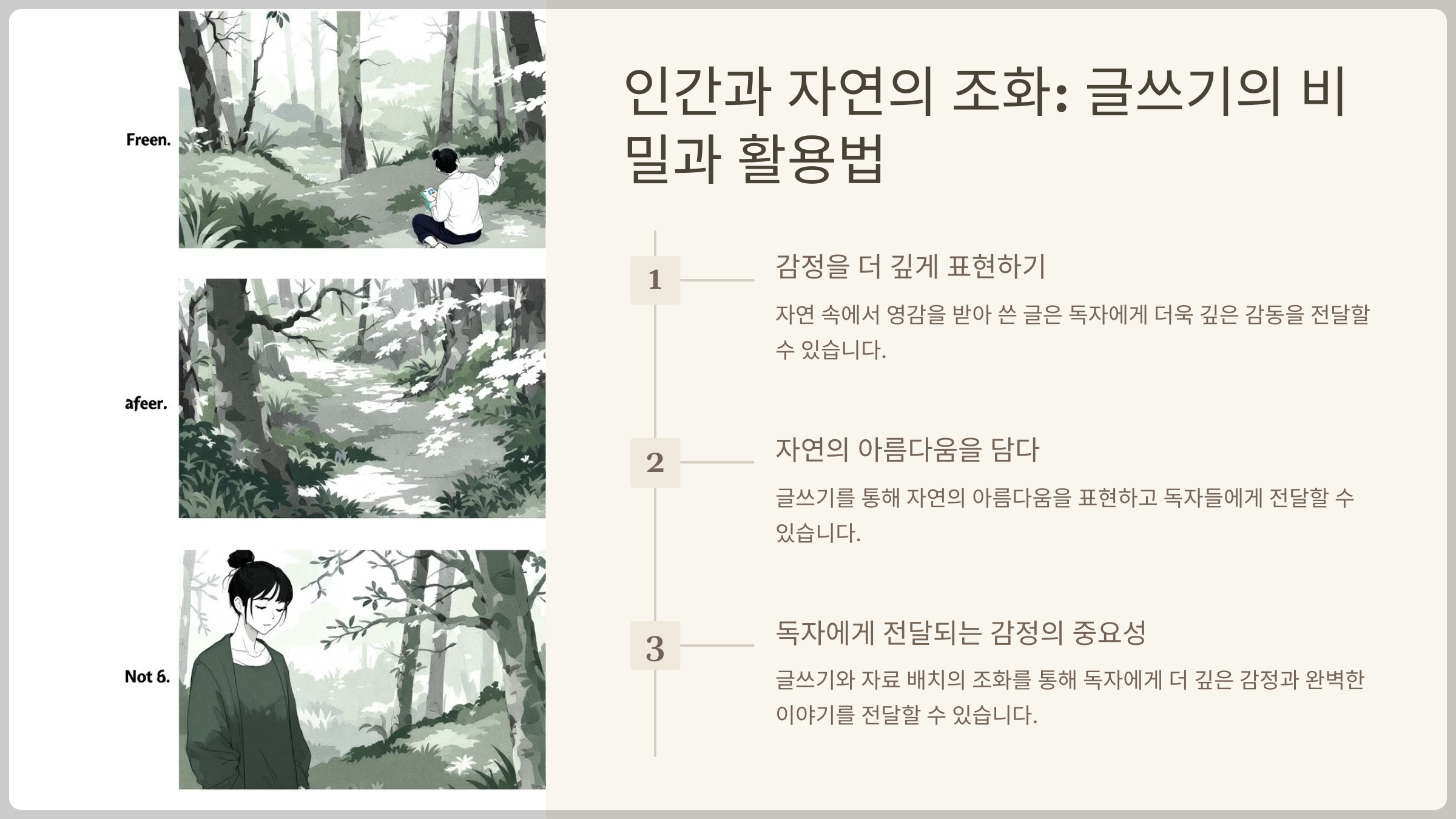 인간과 자연의 조화: 글쓰기의 비밀과 활용법