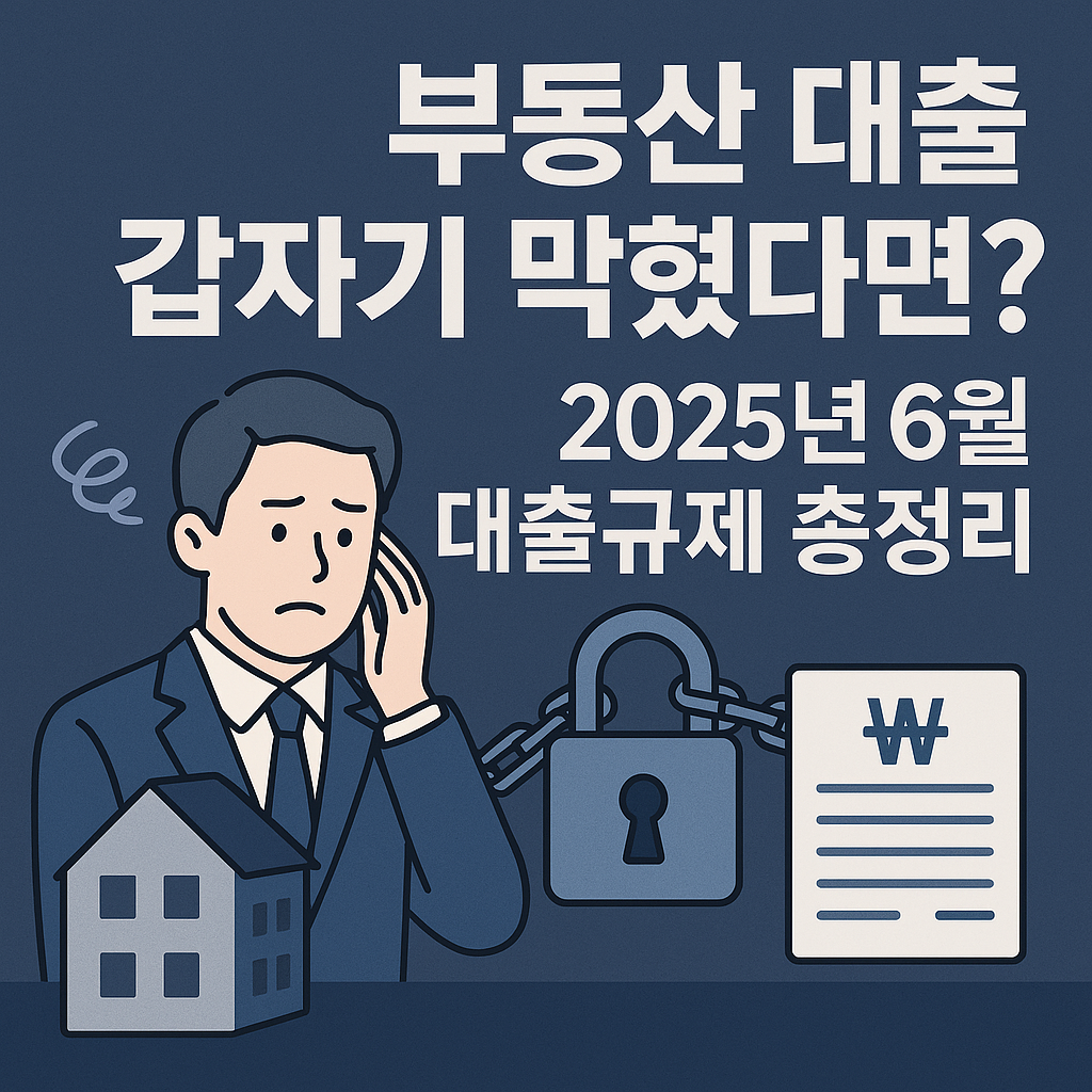 부동산 대출 갑자기 막혔다면? 2025년 6월 대출규제 총정리 (LTV·DSR·6억 제한 포함) 관련 사진