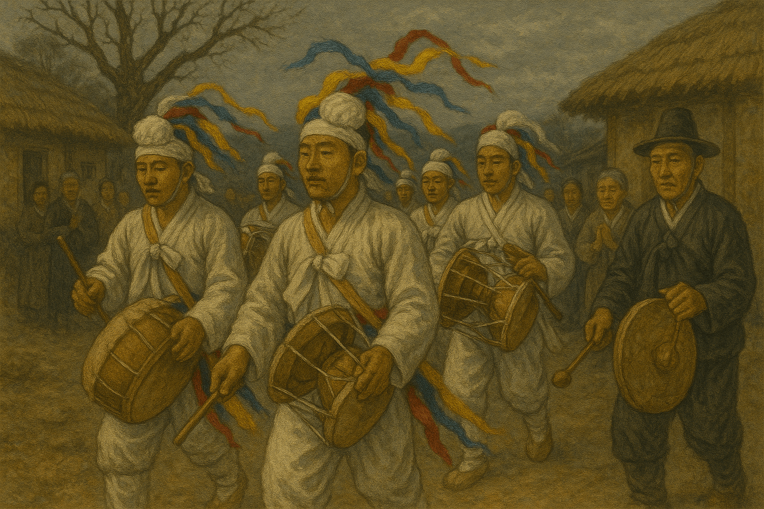 마을의 울림, 사라진 풍물패의 행렬 – 함께 울리던 북과 꽹과리의 기억