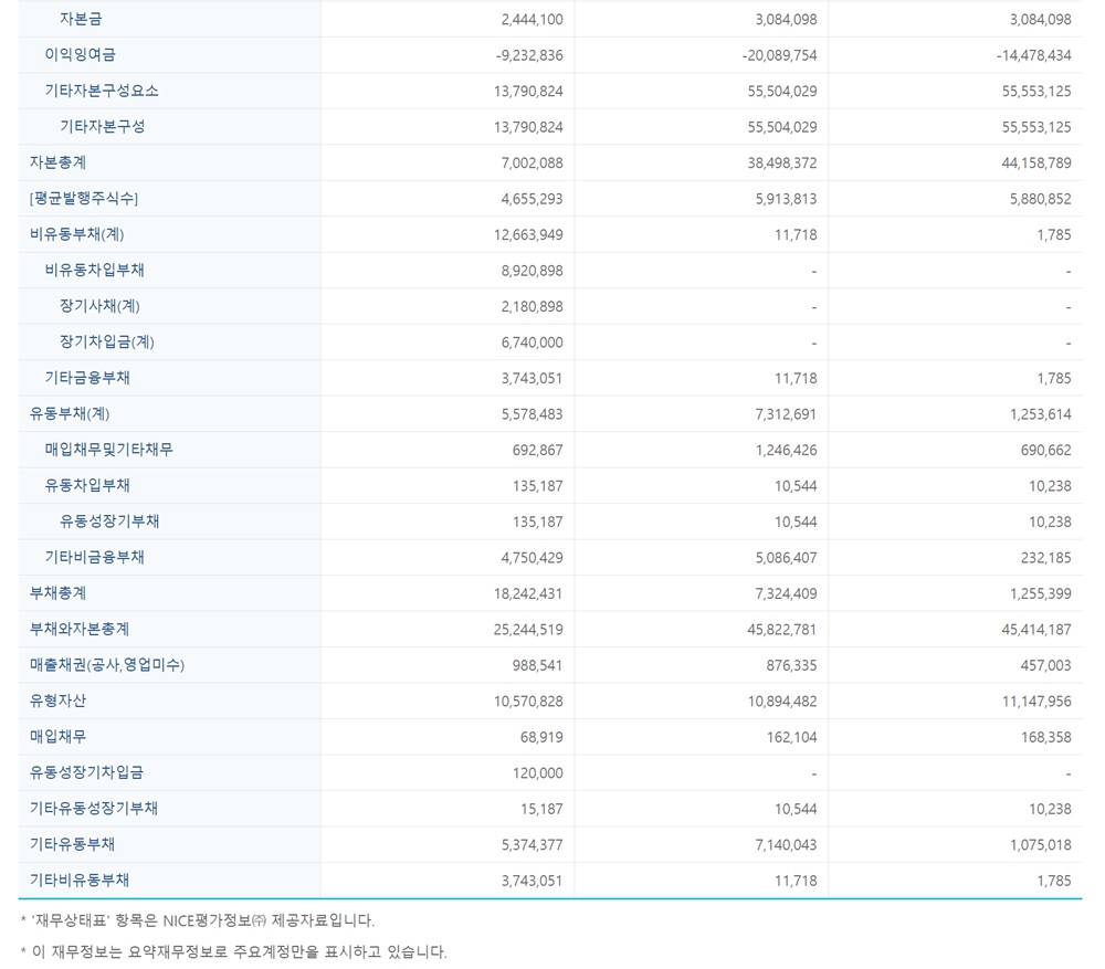 바이오다인 재무정보2
