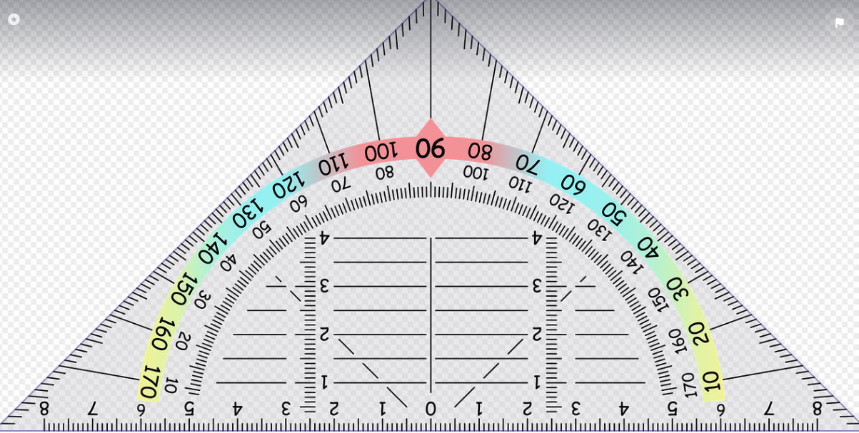 대칭 구조의 삼각자 모양 그림