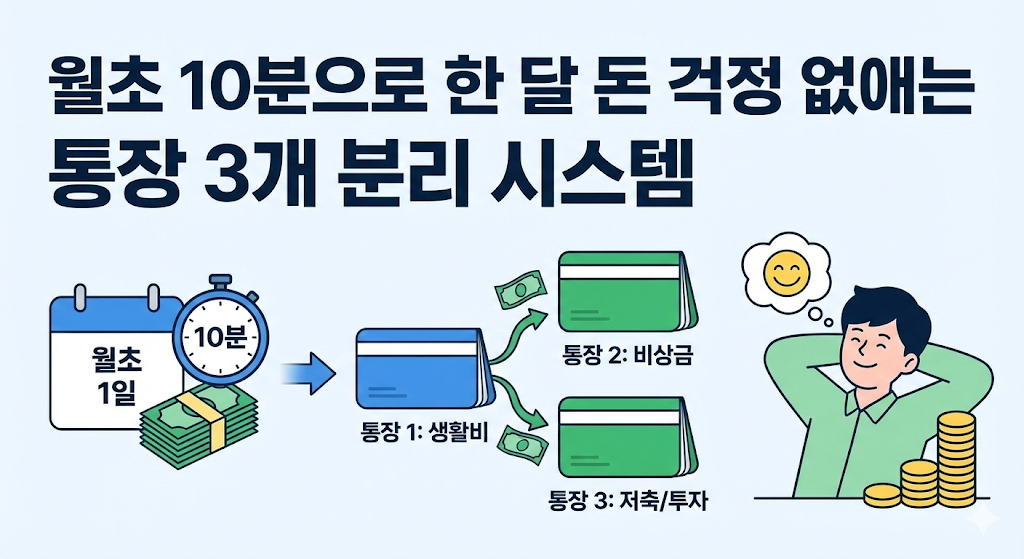 월초 10분으로 한 달 돈 걱정 없애는 통장 3개 분리 시스템