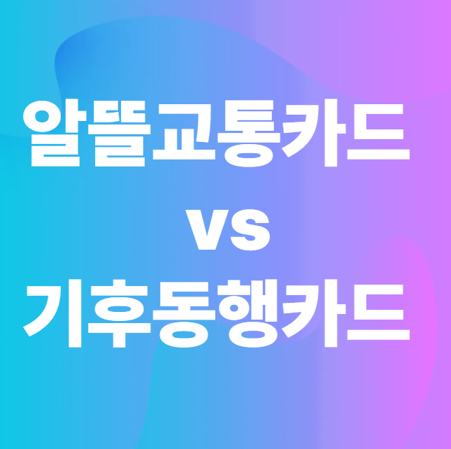 알뜰교통카드 vs 기후동행카드 관련 이미지