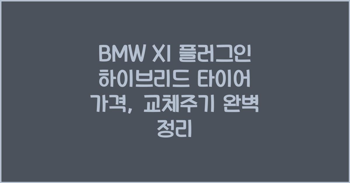 BMW X1 플러그인 하이브리드 타이어 가격, 교체주기