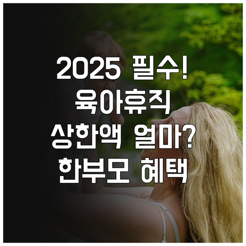 2025 육아휴직 급여 상한액 1~6..